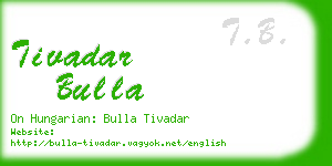 tivadar bulla business card